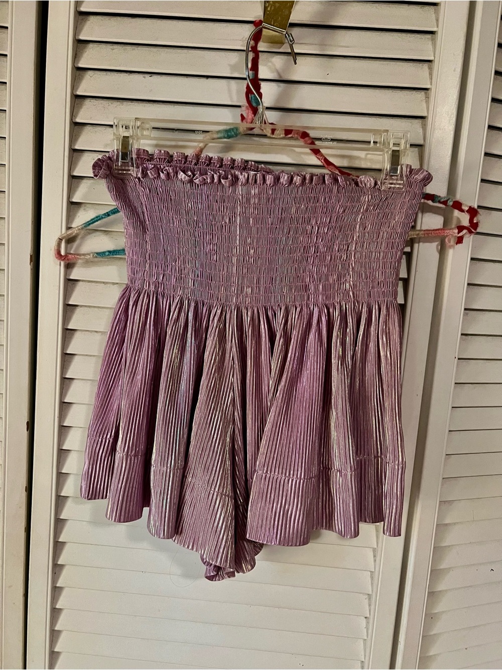 Short lilac metallic Queen of sparkles